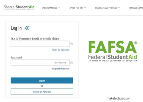 financial aid fafsa parent log in